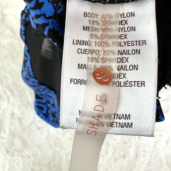 Shade & Shore Snakeskin Mesh Detailing Blue and Black One Piece Swimsuit Size S - Picture 13 of 13